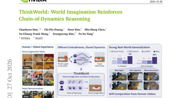 ThinkWorld trains robot VLA models on action-free human video