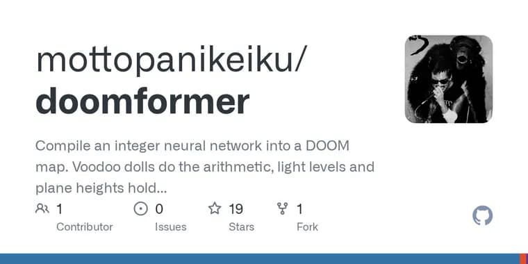 Doomformer compiles integer neural networks into DOOM maps
